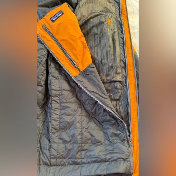 Patagonia Orange and Gray Raincoat - Picture 7 of 8
